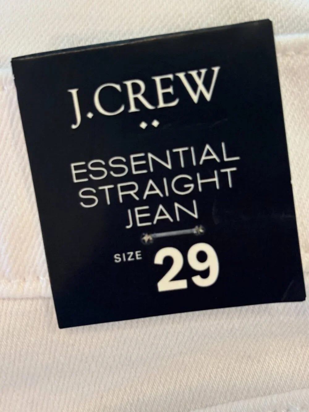J.Crew Essential Straight Jean White Button Fly 29 NWT